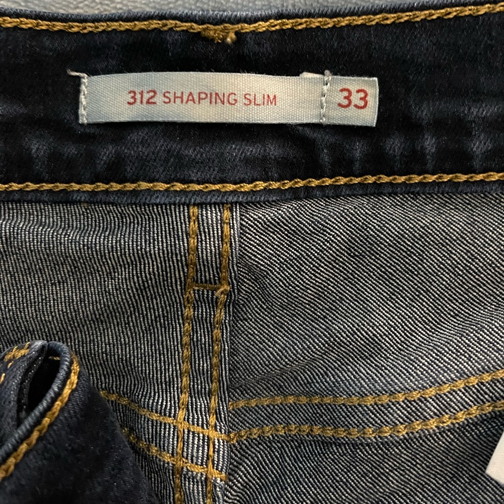 Levi’s shaping slim dark indigo jeans 33